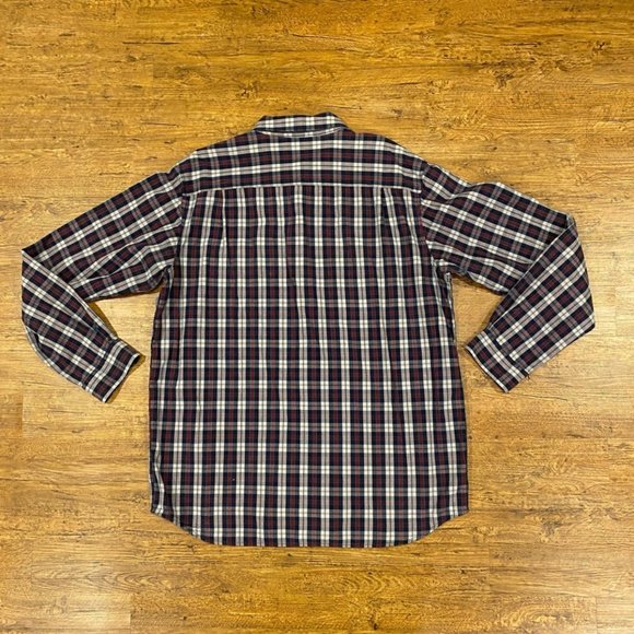 Carhartt Blue White Red Plaid Cotton Relaxed Fit Button Down Shirt Men's XL Tall - Picture 2 of 11